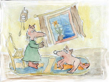 mutter fuchs ermahnt ihren sohn