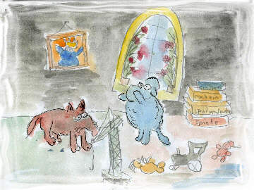 das schaf zeigt dem fuchs sein spielzeug